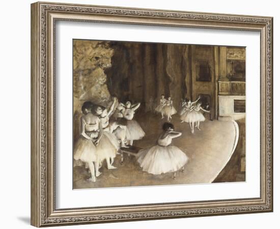 Répétition D'un Ballet Sur La Sc¨Ne (Ballet Rehearsal on Stage) by Edgar Degas-Edgar Degas-Framed Giclee Print