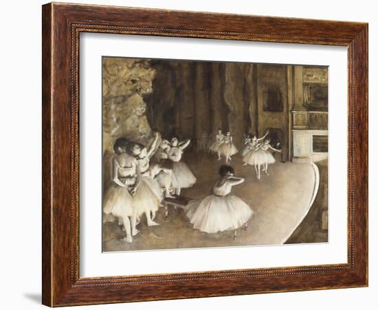 Répétition D'un Ballet Sur La Sc¨Ne (Ballet Rehearsal on Stage) by Edgar Degas-Edgar Degas-Framed Giclee Print