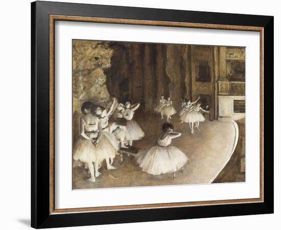 Répétition D'un Ballet Sur La Sc¨Ne (Ballet Rehearsal on Stage) by Edgar Degas-Edgar Degas-Framed Giclee Print