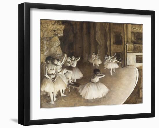 Répétition D'un Ballet Sur La Sc¨Ne (Ballet Rehearsal on Stage) by Edgar Degas-Edgar Degas-Framed Giclee Print