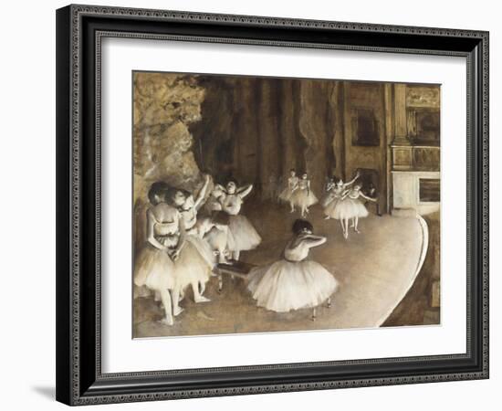 Répétition D'un Ballet Sur La Sc¨Ne (Ballet Rehearsal on Stage) by Edgar Degas-Edgar Degas-Framed Giclee Print