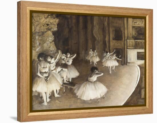 Répétition D'un Ballet Sur La Sc¨Ne (Ballet Rehearsal on Stage) by Edgar Degas-Edgar Degas-Framed Premier Image Canvas