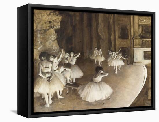 Répétition D'un Ballet Sur La Sc¨Ne (Ballet Rehearsal on Stage) by Edgar Degas-Edgar Degas-Framed Premier Image Canvas