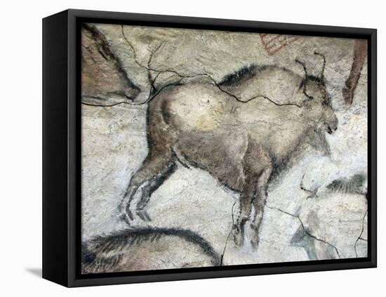 Replica of Cave Painting of Bison from Altamira Cave-null-Framed Premier Image Canvas