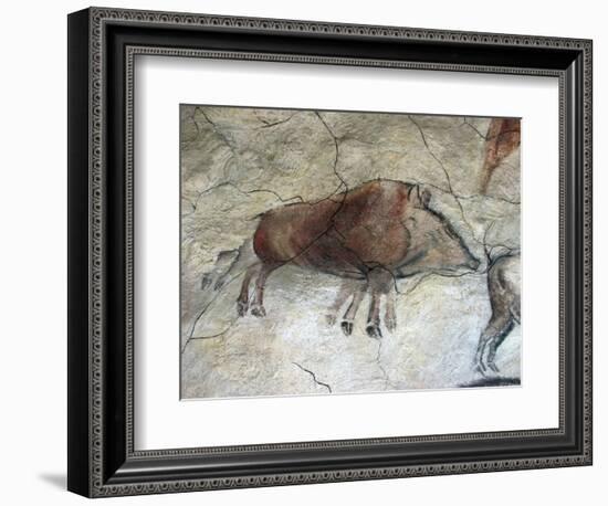 Replica of Cave Painting of Boar from Altamira Cave-null-Framed Giclee Print