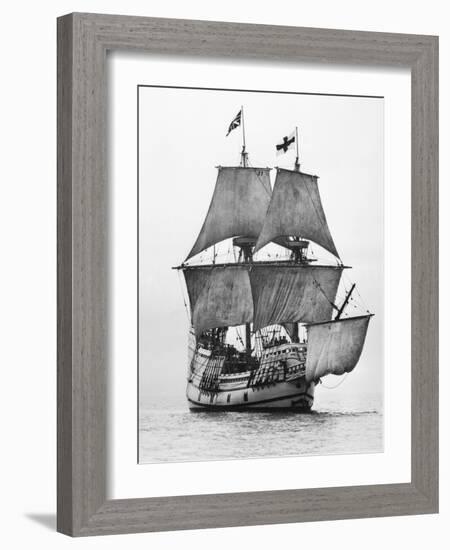 Replica of Mayflower Sailing-null-Framed Photographic Print