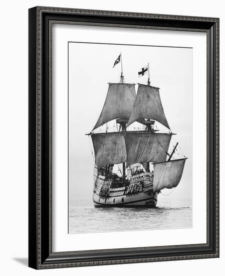Replica of Mayflower Sailing-null-Framed Photographic Print