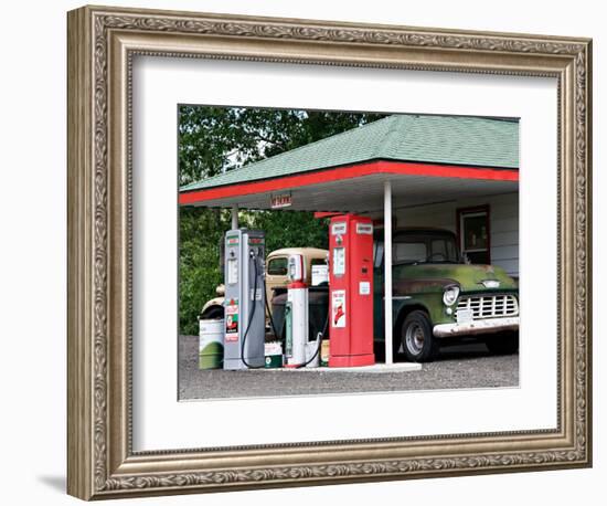 Replica of Old Texaco Station near St. John, Washington, USA-Charles Sleicher-Framed Photographic Print