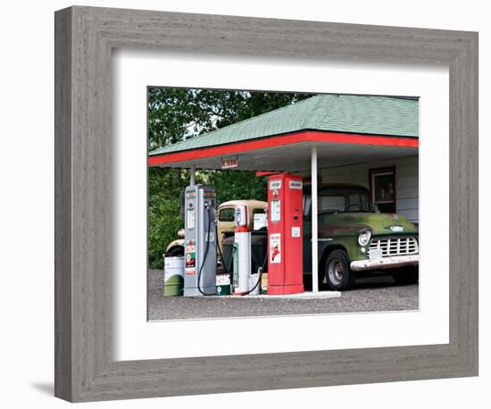 Replica of Old Texaco Station near St. John, Washington, USA-Charles Sleicher-Framed Photographic Print