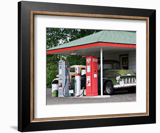 Replica of Old Texaco Station near St. John, Washington, USA-Charles Sleicher-Framed Photographic Print