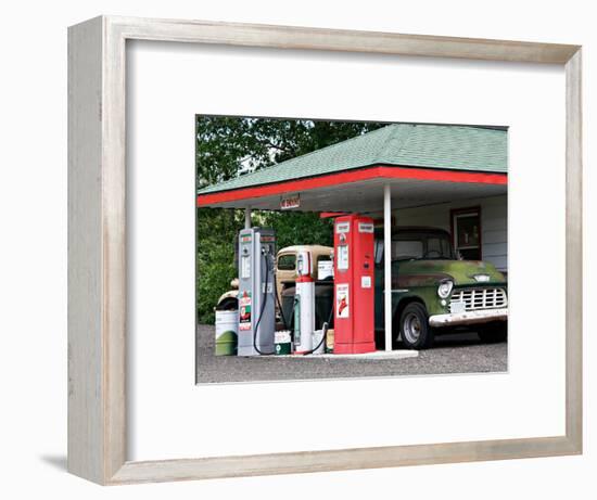 Replica of Old Texaco Station near St. John, Washington, USA-Charles Sleicher-Framed Photographic Print