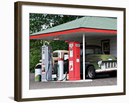 Replica of Old Texaco Station near St. John, Washington, USA-Charles Sleicher-Framed Photographic Print