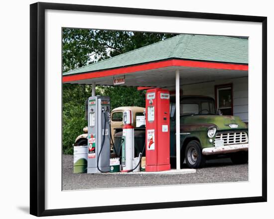 Replica of Old Texaco Station near St. John, Washington, USA-Charles Sleicher-Framed Photographic Print