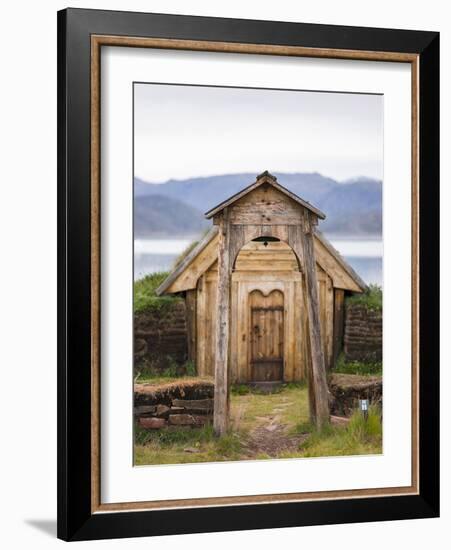 Replica of the church of Tjodhilde. The settlement Qassiarsuk.-Martin Zwick-Framed Photographic Print