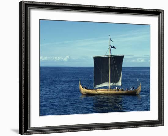 Replica of the Gokstad Viking Ship, Norway, Scandinavia, Europe-Lomax David-Framed Photographic Print