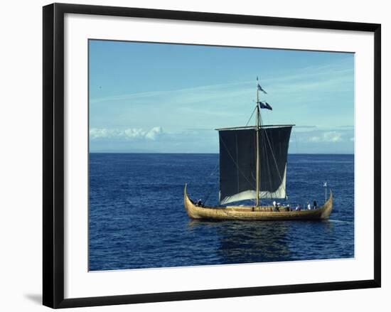 Replica of the Gokstad Viking Ship, Norway, Scandinavia, Europe-Lomax David-Framed Photographic Print