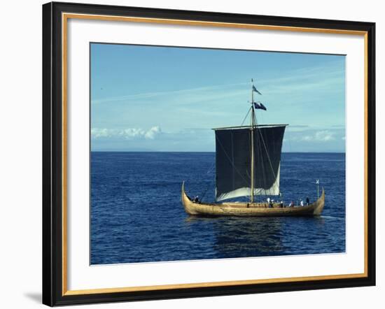 Replica of the Gokstad Viking Ship, Norway, Scandinavia, Europe-Lomax David-Framed Photographic Print