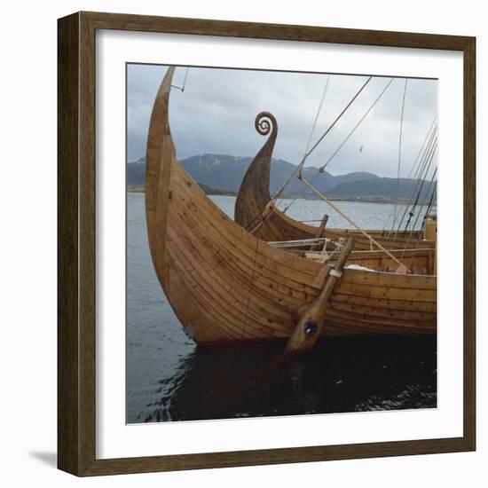 Replica Viking Ships, Oseberg and Gaia, Haholmen, West Norway, Norway, Scandinavia, Europe-David Lomax-Framed Photographic Print