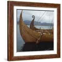 Replica Viking Ships, Oseberg and Gaia, Haholmen, West Norway, Norway, Scandinavia, Europe-David Lomax-Framed Photographic Print