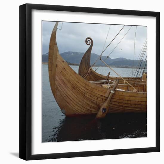 Replica Viking Ships, Oseberg and Gaia, Haholmen, West Norway, Norway, Scandinavia, Europe-David Lomax-Framed Photographic Print