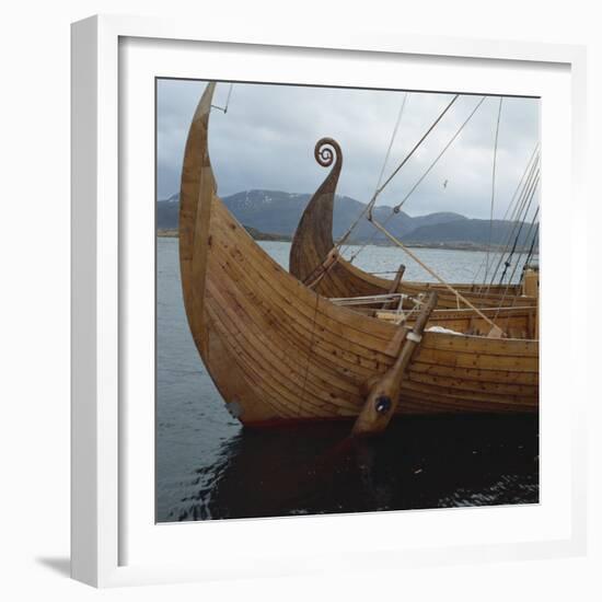 Replica Viking Ships, Oseberg and Gaia, Haholmen, West Norway, Norway, Scandinavia, Europe-David Lomax-Framed Photographic Print