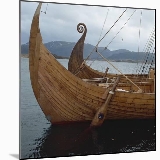 Replica Viking Ships, Oseberg and Gaia, Haholmen, West Norway, Norway, Scandinavia, Europe-David Lomax-Mounted Photographic Print