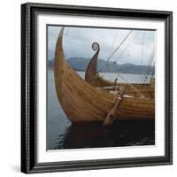 Replica Viking Ships, Oseberg and Gaia, Haholmen, West Norway, Norway, Scandinavia, Europe-David Lomax-Framed Photographic Print