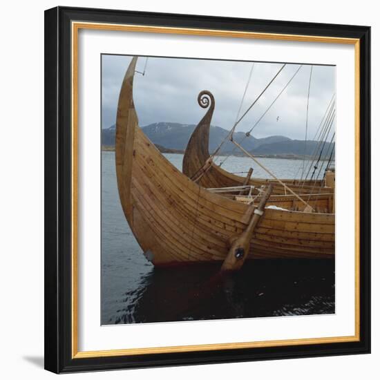 Replica Viking Ships, Oseberg and Gaia, Haholmen, West Norway, Norway, Scandinavia, Europe-David Lomax-Framed Photographic Print