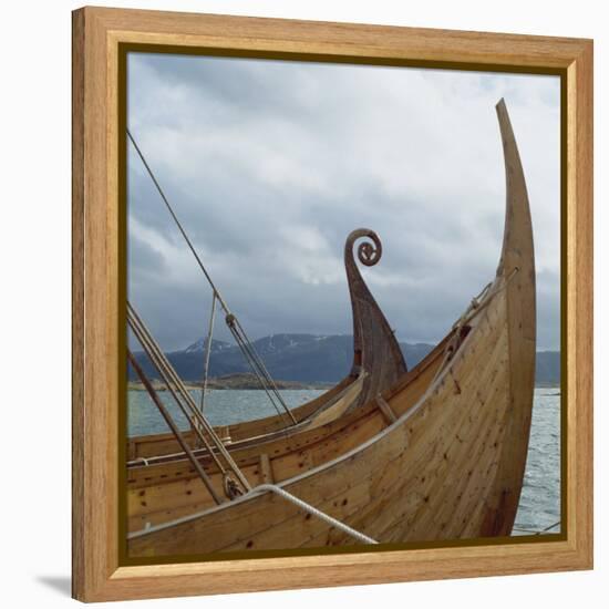 Replica Viking Ships, Oseberg and Gaia, Haholmen, West Norway, Norway, Scandinavia, Europe-David Lomax-Framed Premier Image Canvas