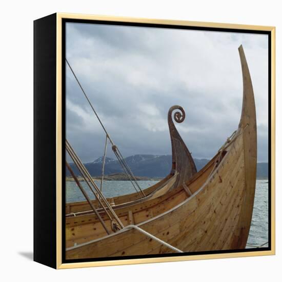 Replica Viking Ships, Oseberg and Gaia, Haholmen, West Norway, Norway, Scandinavia, Europe-David Lomax-Framed Premier Image Canvas