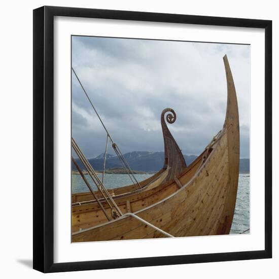 Replica Viking Ships, Oseberg and Gaia, Haholmen, West Norway, Norway, Scandinavia, Europe-David Lomax-Framed Photographic Print