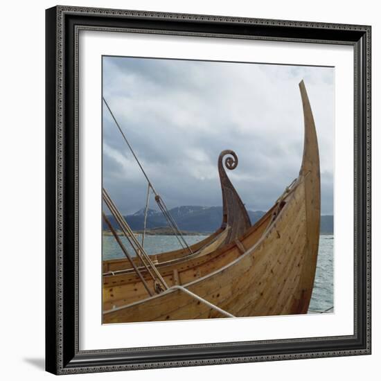 Replica Viking Ships, Oseberg and Gaia, Haholmen, West Norway, Norway, Scandinavia, Europe-David Lomax-Framed Photographic Print