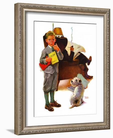 "Report Card,"March 25, 1939-Frances Tipton Hunter-Framed Giclee Print