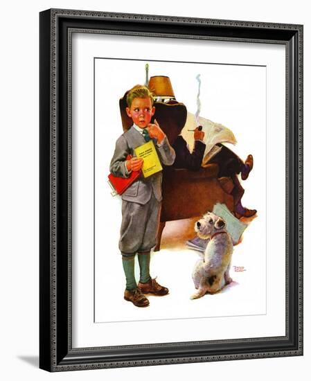 "Report Card,"March 25, 1939-Frances Tipton Hunter-Framed Giclee Print