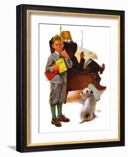 "Report Card,"March 25, 1939-Frances Tipton Hunter-Framed Giclee Print