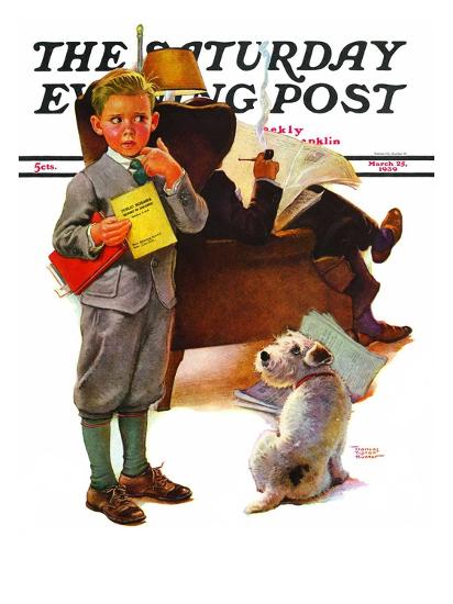 report card saturday evening post cover march 25 1939 giclee