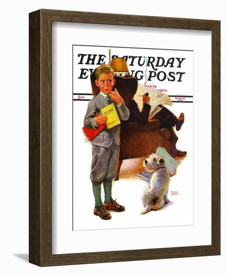 "Report Card," Saturday Evening Post Cover, March 25, 1939-Frances Tipton Hunter-Framed Giclee Print