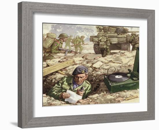 Reporting from the Normandy Landings-Pat Nicolle-Framed Giclee Print