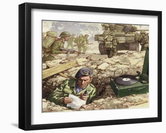 Reporting from the Normandy Landings-Pat Nicolle-Framed Giclee Print