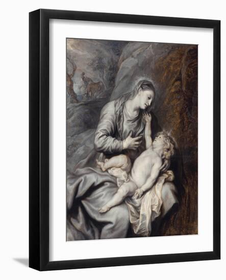 Repos Durant La Fuite En Egypte - the Rest on the Flight into Egypt Par Dyck, Sir Anthony Van (1599-Anthony Van Dyck-Framed Giclee Print