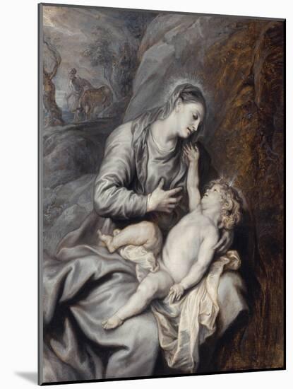 Repos Durant La Fuite En Egypte - the Rest on the Flight into Egypt Par Dyck, Sir Anthony Van (1599-Anthony Van Dyck-Mounted Giclee Print