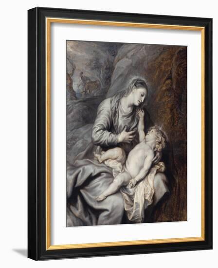 Repos Durant La Fuite En Egypte - the Rest on the Flight into Egypt Par Dyck, Sir Anthony Van (1599-Anthony Van Dyck-Framed Giclee Print