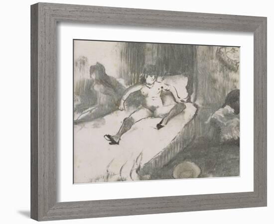 Repos sur le lit-Edgar Degas-Framed Giclee Print