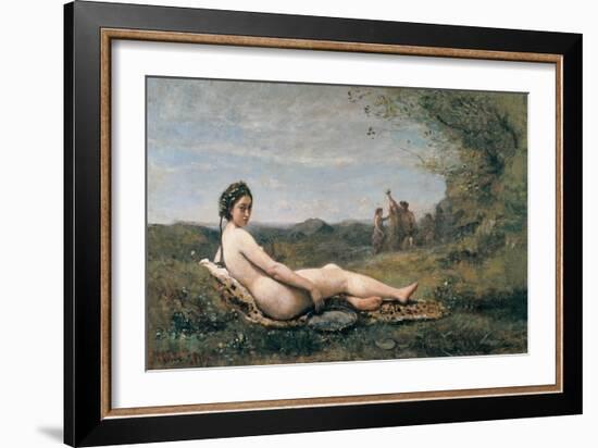 Repose, 1860-Jean-Baptiste-Camille Corot-Framed Giclee Print