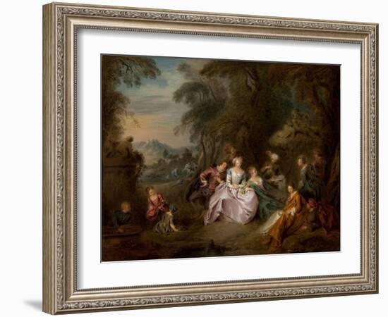 Repose in a Park-Jean-Baptiste Joseph Pater-Framed Giclee Print