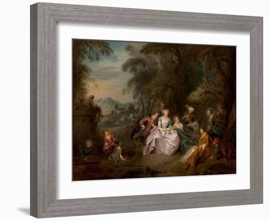 Repose in a Park-Jean-Baptiste Joseph Pater-Framed Giclee Print