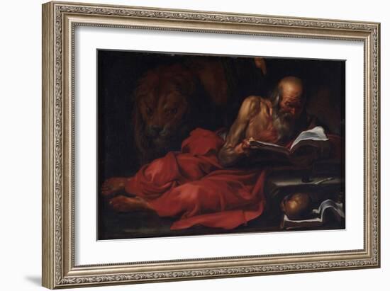 Representation De Saint Jerome  (Saint Jerome De Stridon, 347-420) Peinture De Jose De Ribera (159-Jusepe de Ribera-Framed Giclee Print