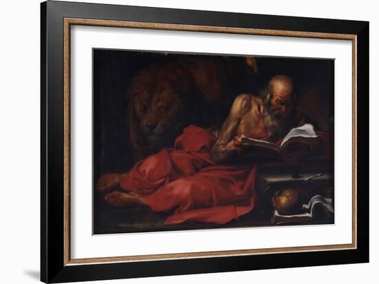 Representation De Saint Jerome  (Saint Jerome De Stridon, 347-420) Peinture De Jose De Ribera (159-Jusepe de Ribera-Framed Giclee Print