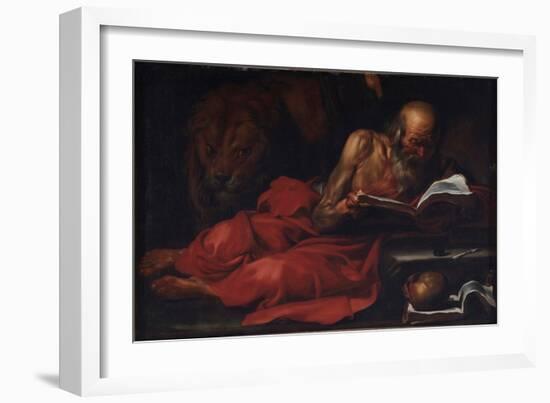 Representation De Saint Jerome  (Saint Jerome De Stridon, 347-420) Peinture De Jose De Ribera (159-Jusepe de Ribera-Framed Giclee Print