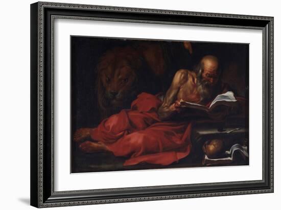 Representation De Saint Jerome  (Saint Jerome De Stridon, 347-420) Peinture De Jose De Ribera (159-Jusepe de Ribera-Framed Giclee Print